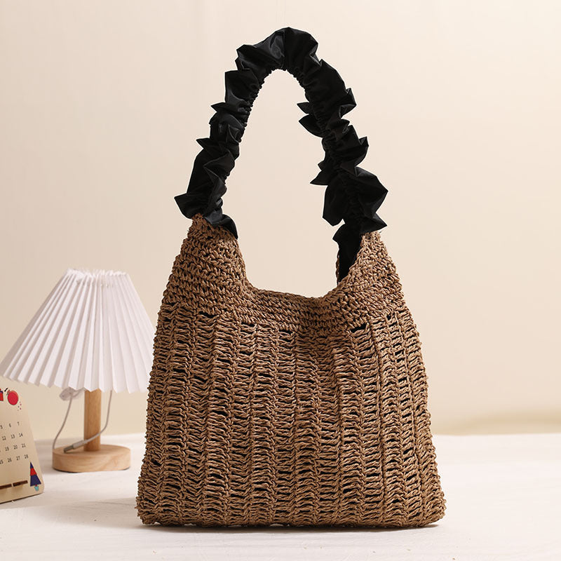 Elegant Handbag with Ruffled Handle Kalsten
