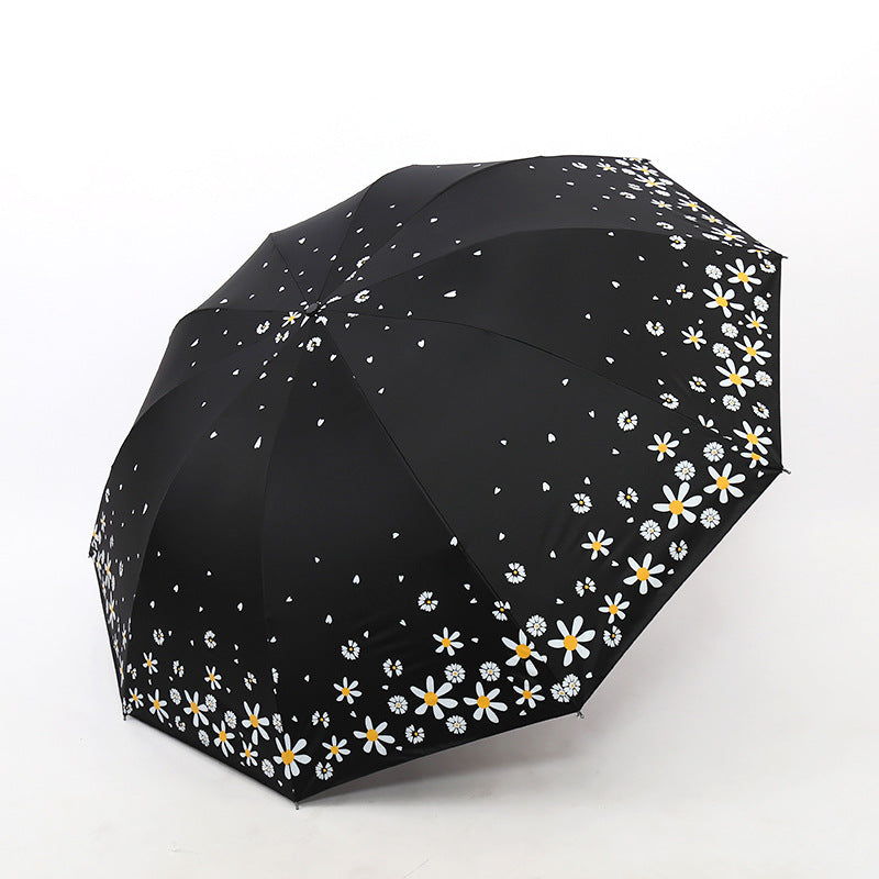 Ladies umbrella with floral design and reinforced frame Kalsten