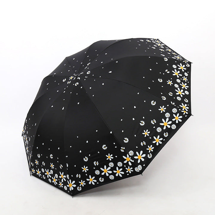 Ladies umbrella with floral design and reinforced frame Kalsten
