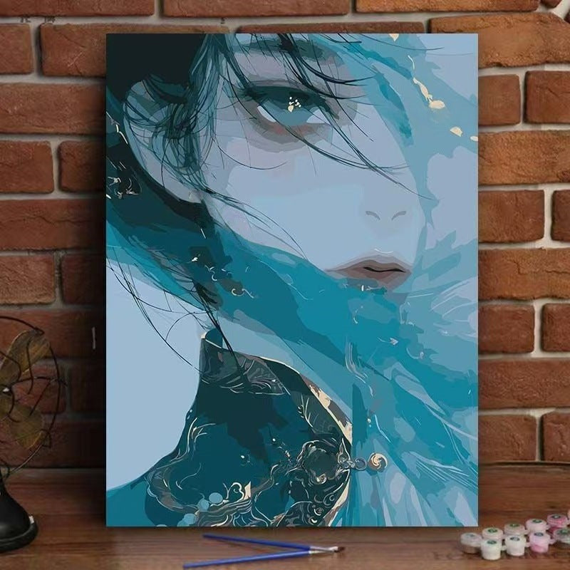 Abstract Art Portrait Canvas Print Kalsten