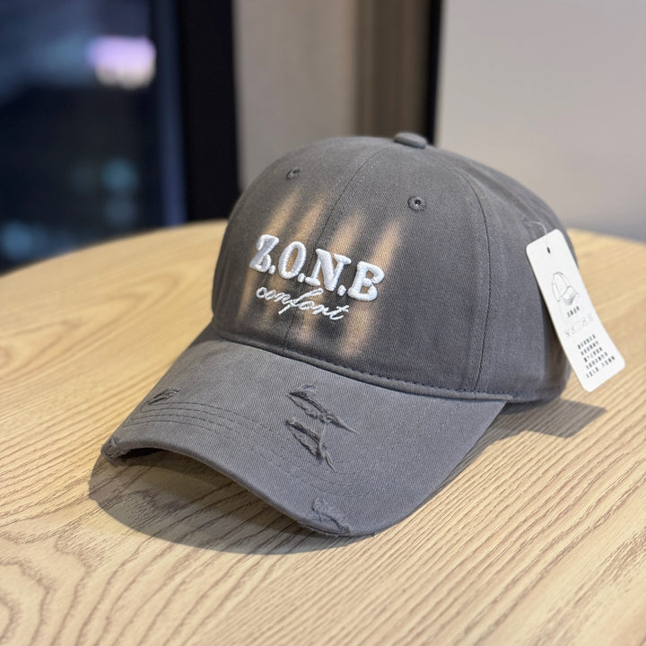Unisex Distressed Cotton Baseball Cap Kalsten