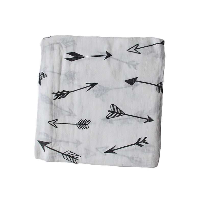 Cotton Muslin Baby Blanket with Heart Pattern kalsten