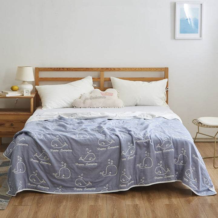 Women Elegant Blanket with Subtle Leaf Pattern Kalsten