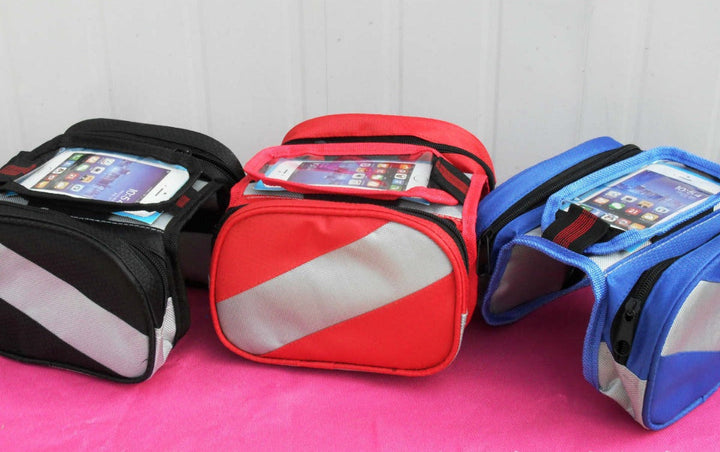 waterproof bicycle handlebar bag with touch-screen phone pocket Kalsten