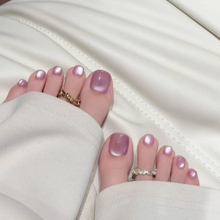 Heart-Embellished Press-On Toe Nails Kalsten