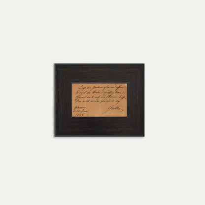 Vintage Framed Letter Artwork