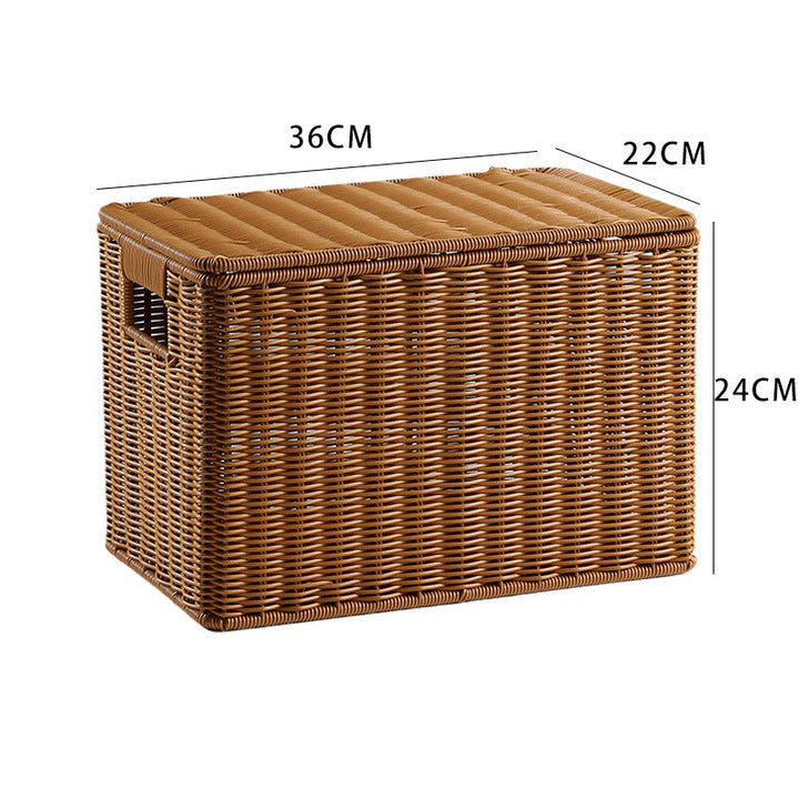 Handcrafted Rectangular Wicker Storage Box Kalsten