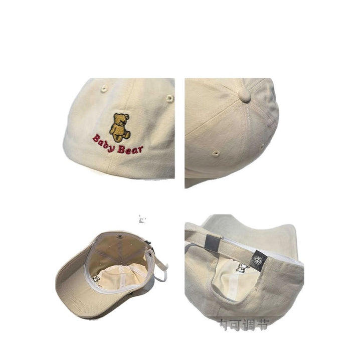 Women's Cute Embroidered Bear Cap Kalsten