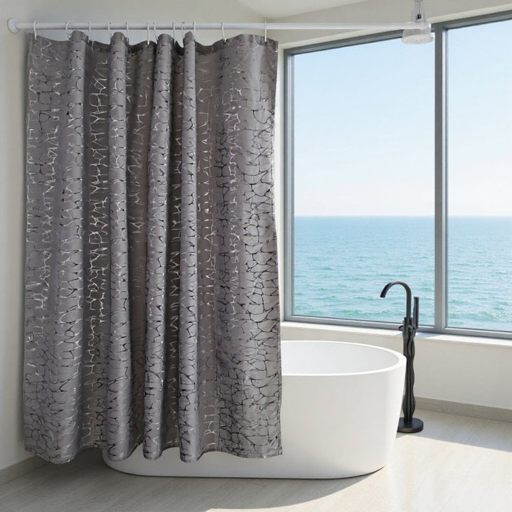 Elegant Textured Shower Curtain Kalsten