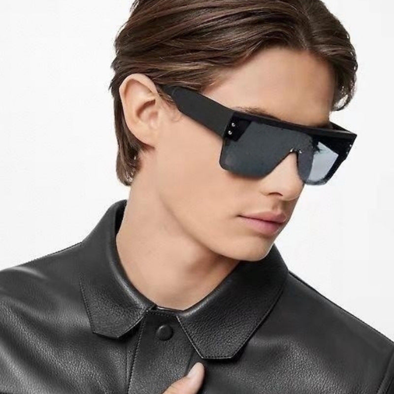 Women futuristic oversized sunglasses with clear lenses Kalsten