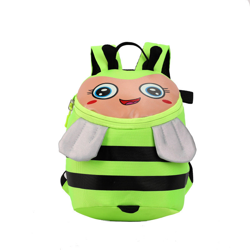 Plush backpack with bee motif and practical compartments Kalsten