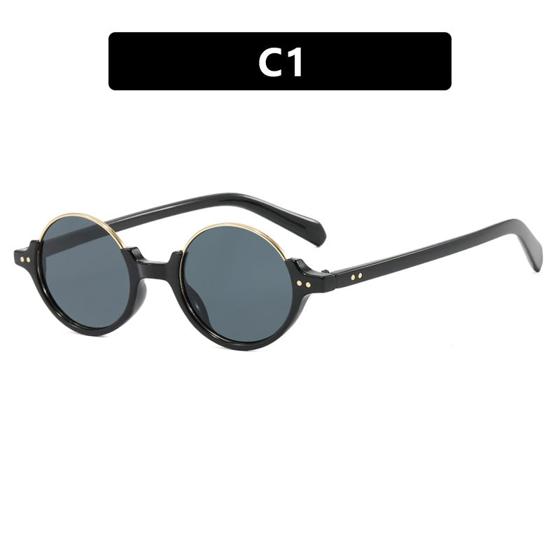 Women's round sunglasses with elegant plastic frame Kalsten