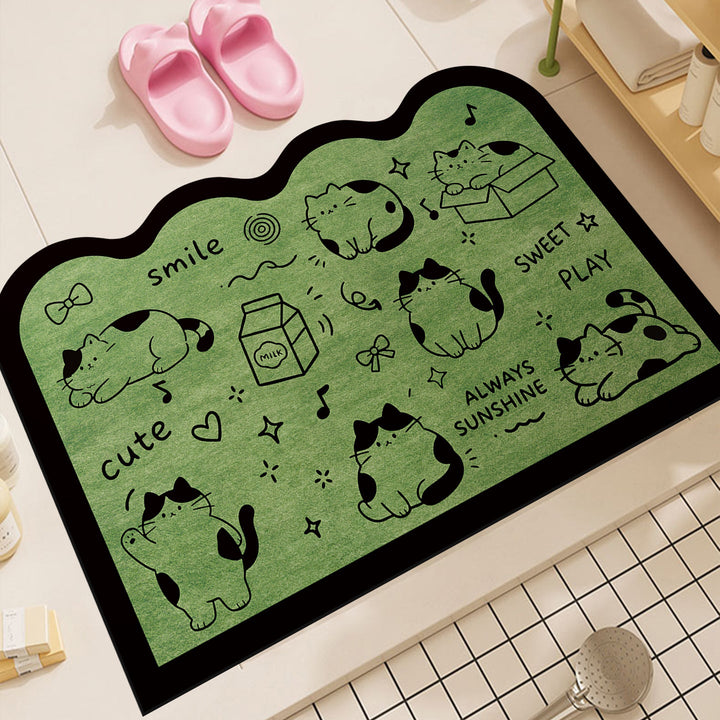 Playful Dog-Themed Decorative Bath Mat