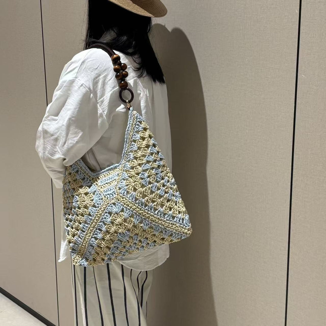 Hand-knotted Tote Bag in Boho Style Kalsten