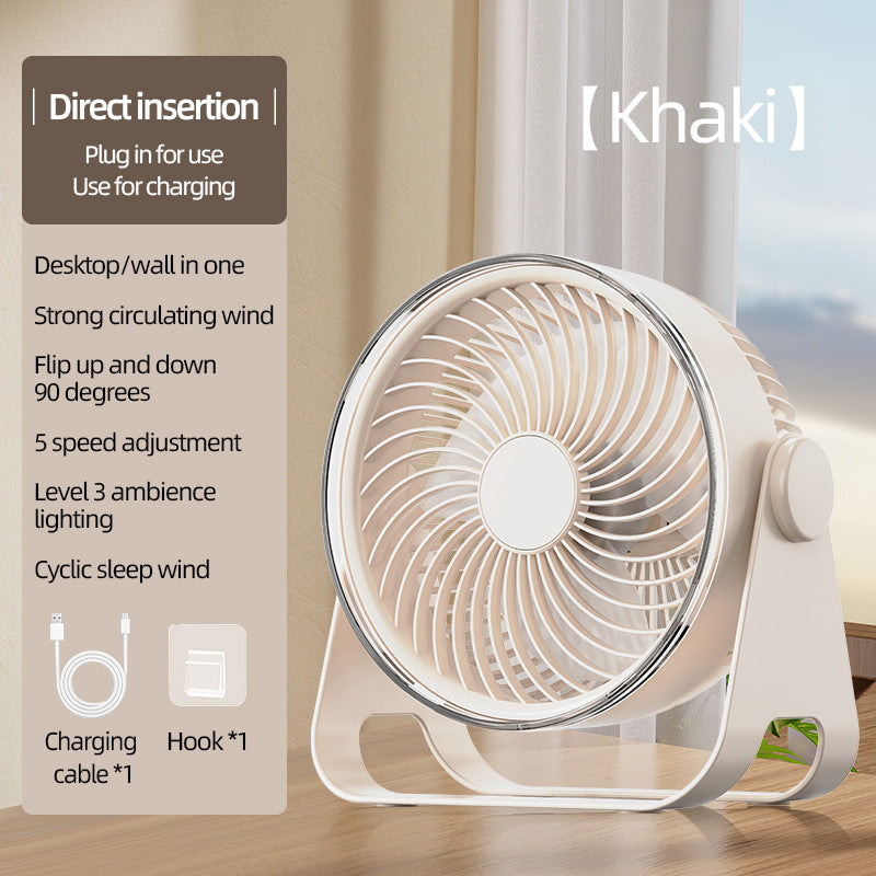 Unisex Versatile Desk and Wall Fan with Adjustable Speed Kalsten