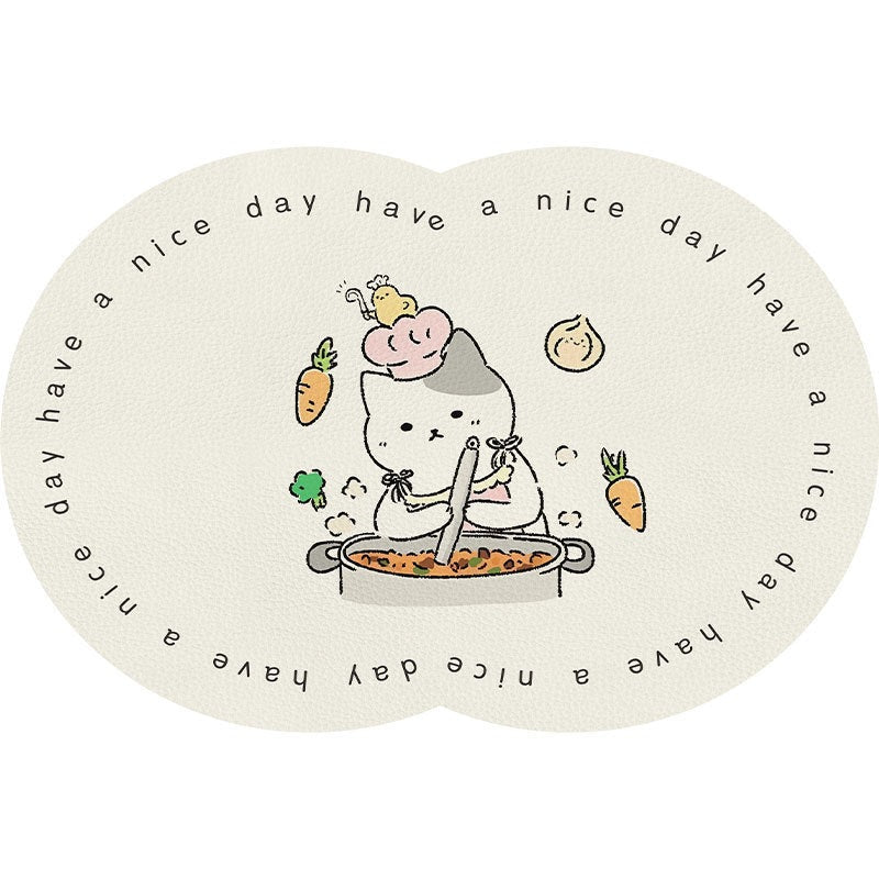 Cute Cartoon Pet-Themed Mat Kalsten