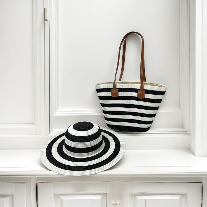 Beach bag with colorful stripes Kalsten