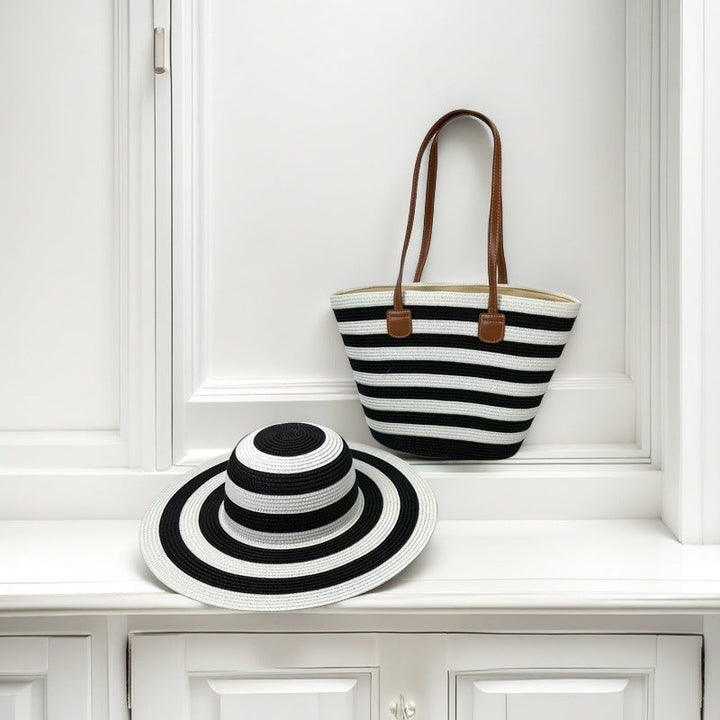 Beach bag with colorful stripes Kalsten
