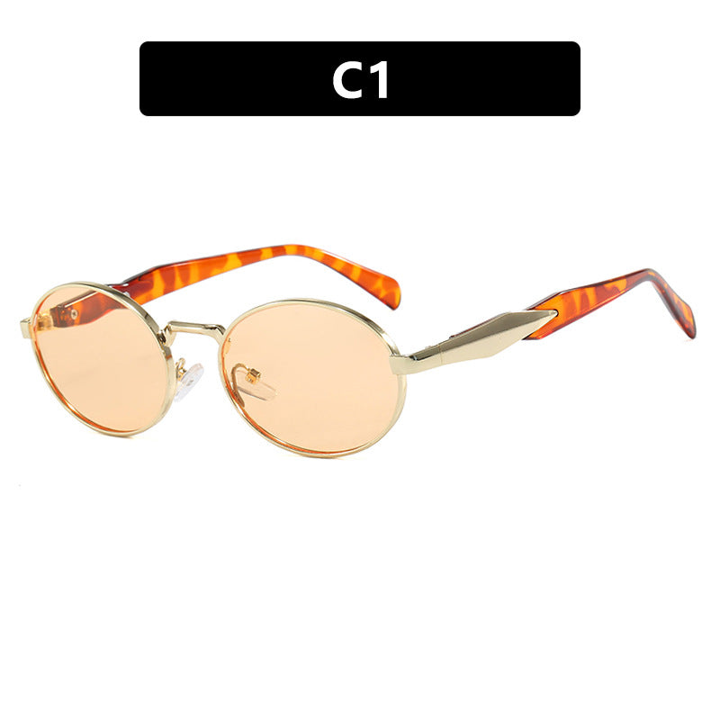 Women's designer sunglasses with unique oval frame and luxurious accents Kalsten