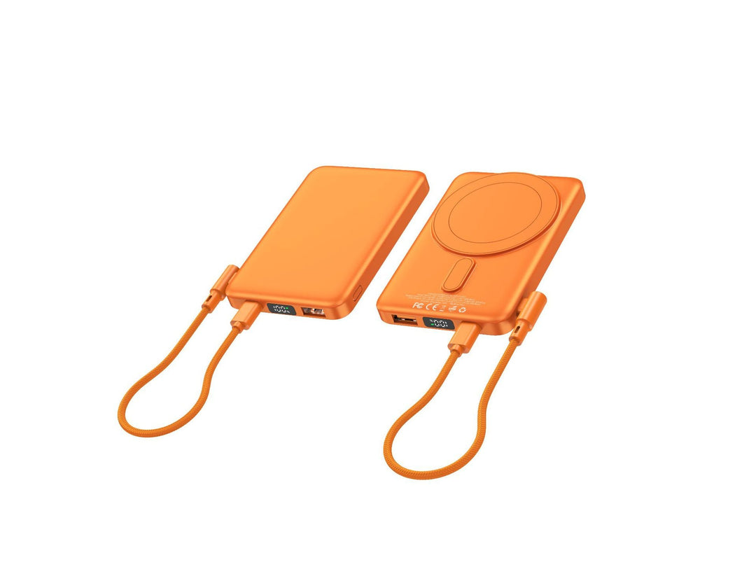 Portable power bank with integrated wireless charger and digital display Kalsten