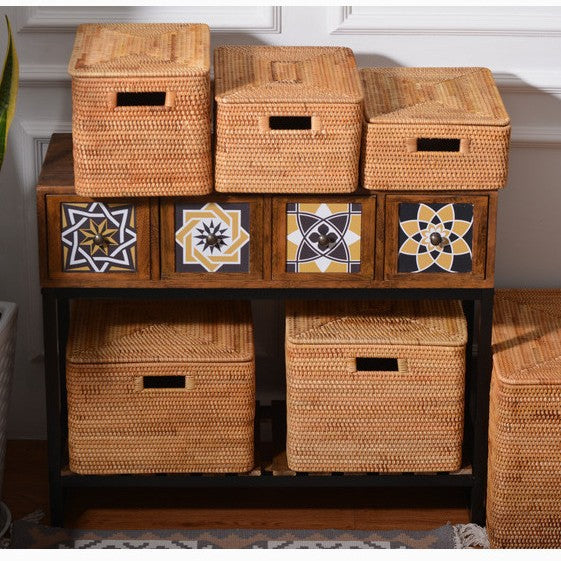 Storage box made of woven material Acalora
