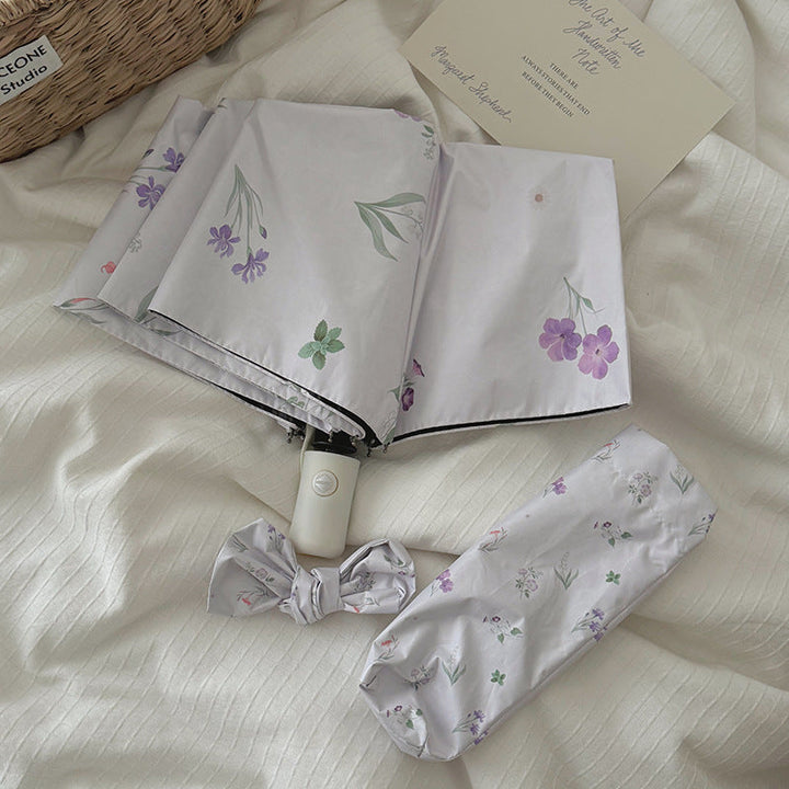 Ladies Folding Umbrella with Elegant Flower Design Kalsten