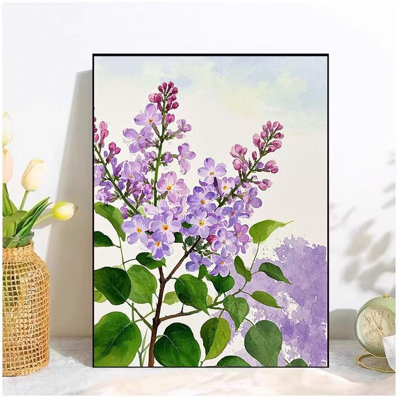 Floral Watercolor Canvas Art Print Kalsten