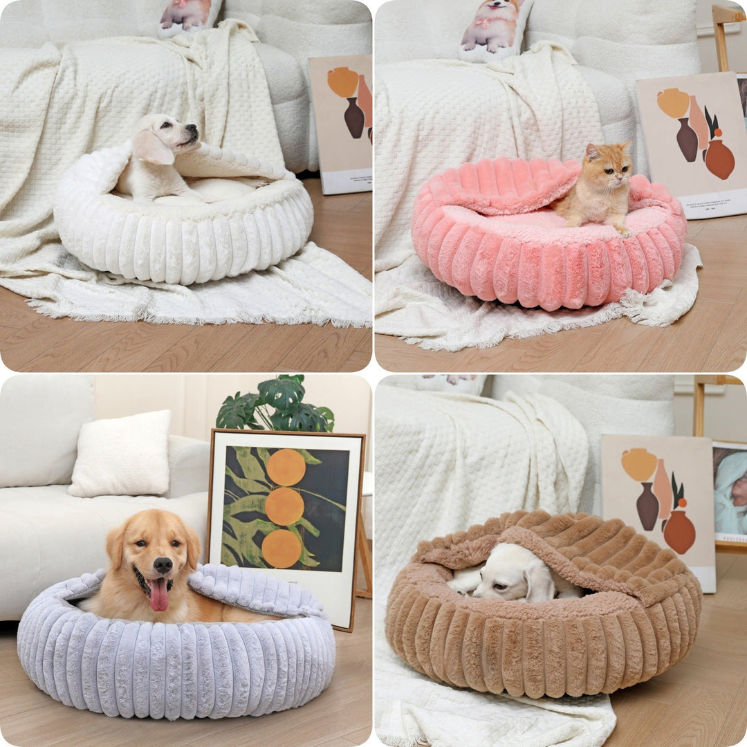 Ladies Cozy and Round Pet Bed with High Edge Kalsten