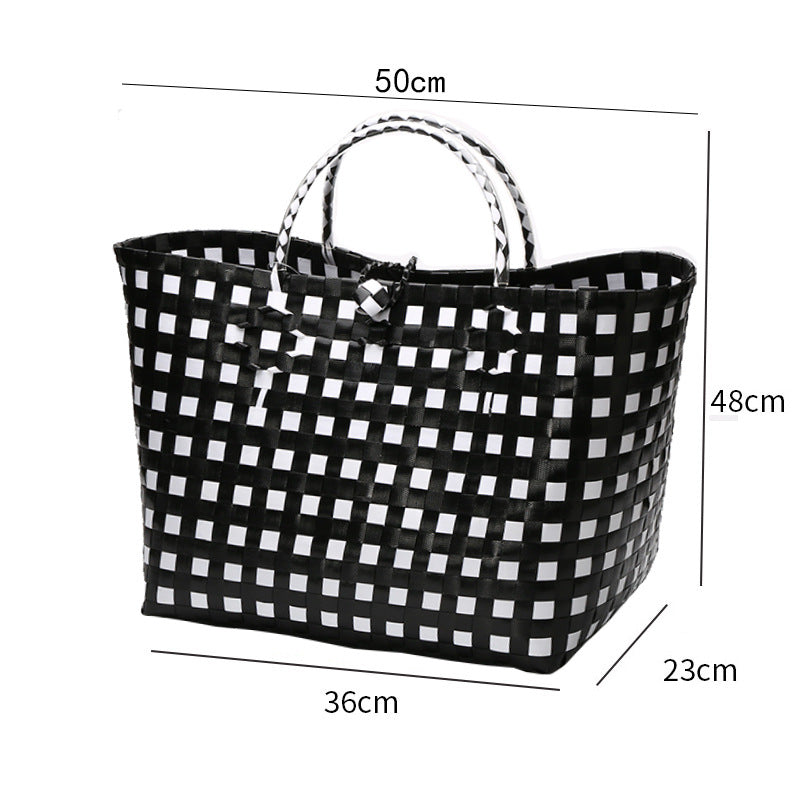 Large Capacity Woven Shopping Tote Kalsten