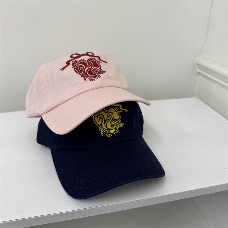 Women's Embroidered Swan-Themed Baseball Cap Kalsten