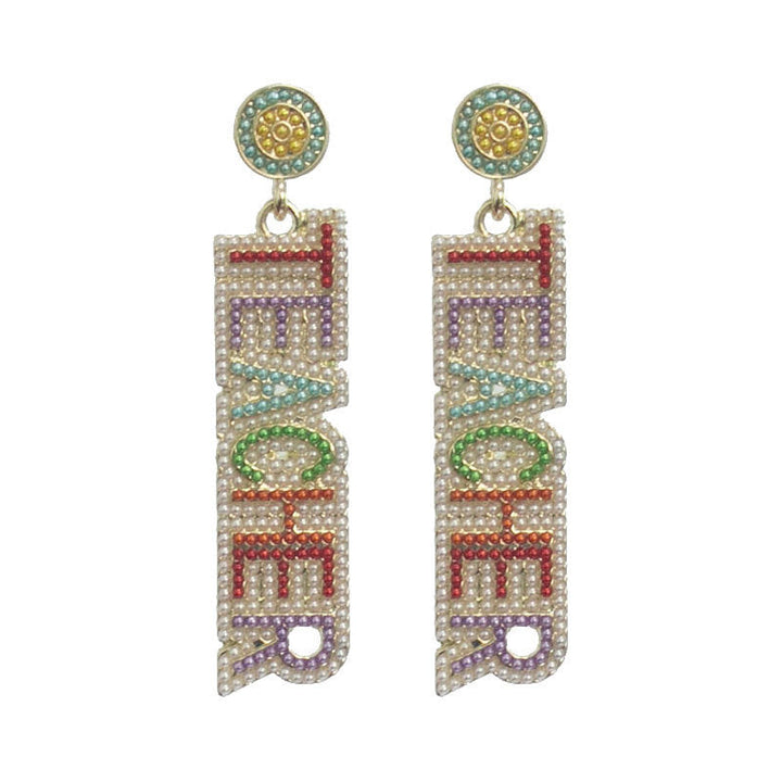 Artistic Beaded Dangle Earrings Kalsten