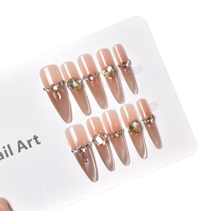Elegant Almond-Shaped Press-On Nail Extensions Kalsten