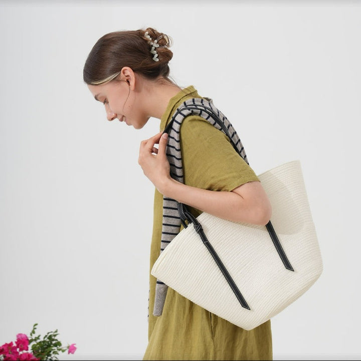 Tote bag in modern material mix Kalsten