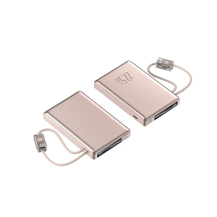 Portable power bank with fast charging function and integrated charging cable Kalsten