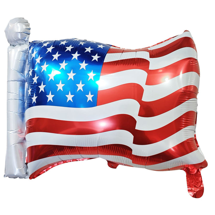 Unisex large foil balloon in USA flag shape with self-sealing valve and reusable Kalsten