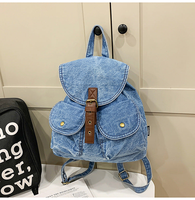 Casual Denim School Backpack