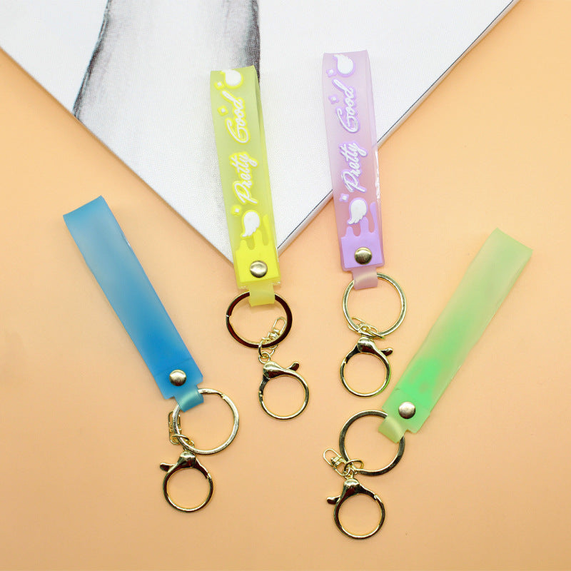 Unisex keychain made of high-quality silicone with playful design Kalsten