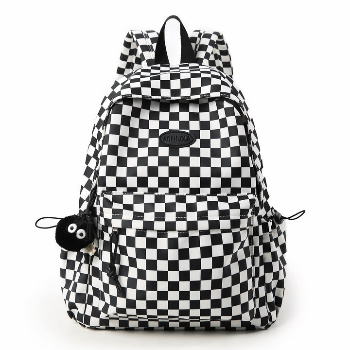 Checkerboard Print School Backpack Kalsten