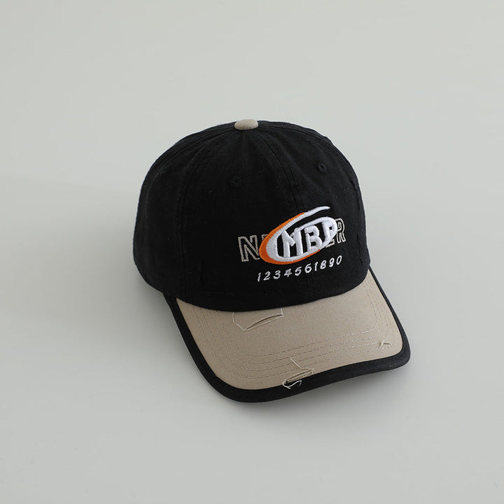Men's Distressed Cotton Logo Baseball Cap Kalsten