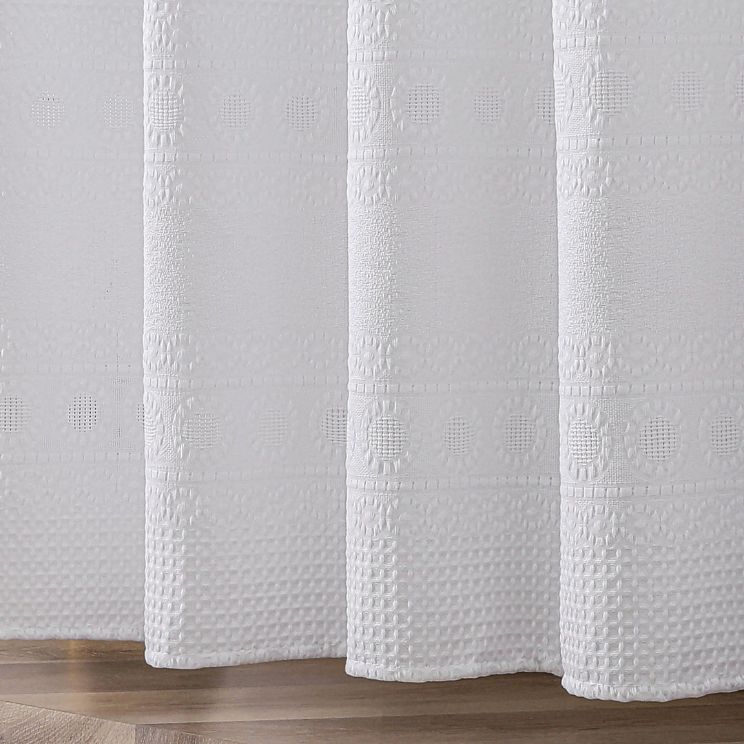 Textured Leaf Pattern Shower Curtain Kalsten