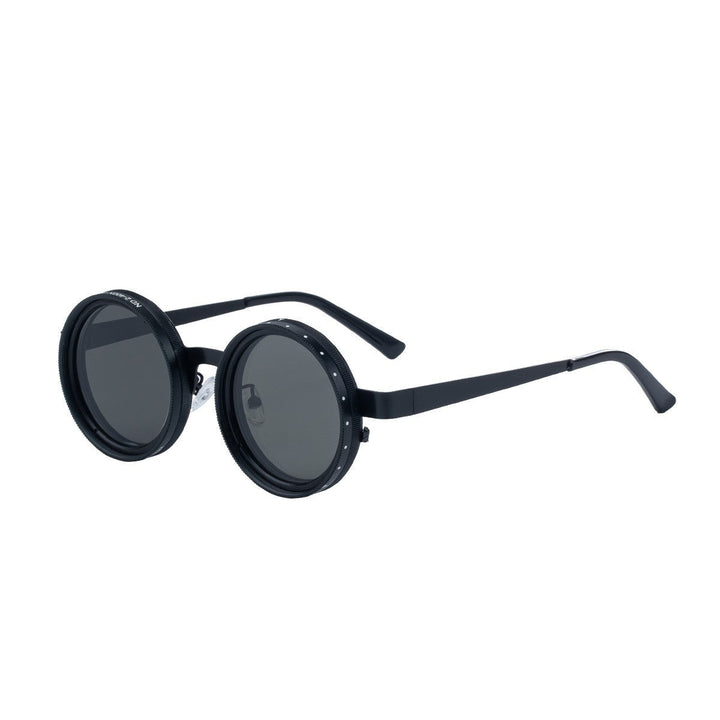 Ladies Round Retro Sunglasses with Distinctive Metal Frame Kalsten