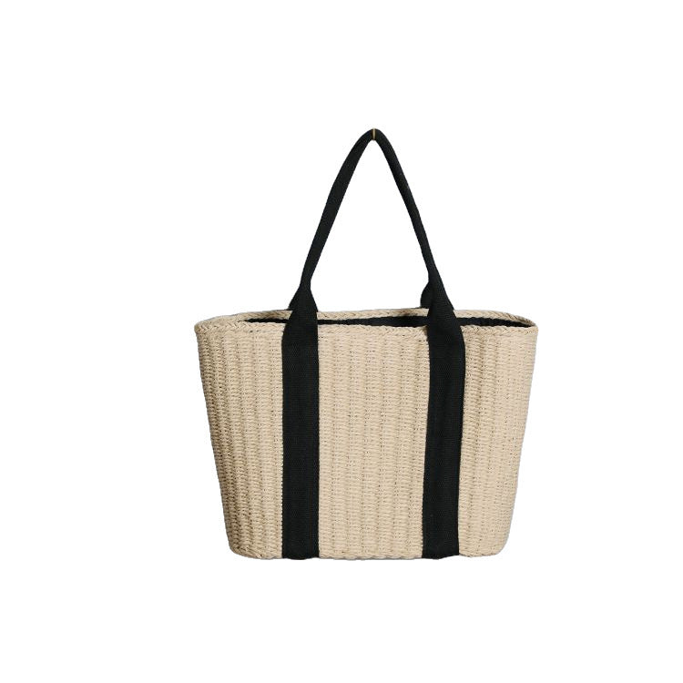 Durable basket bag with contrasting straps Kalsten