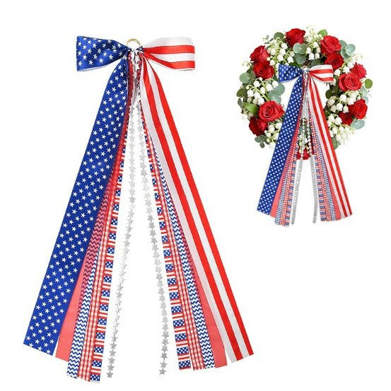 Women's Nan Hair Ruffle Bow with Long Ribbon Straps and Clip Closure Kalsten