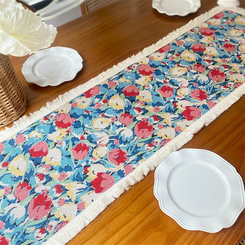 Artistic Floral Table Runner