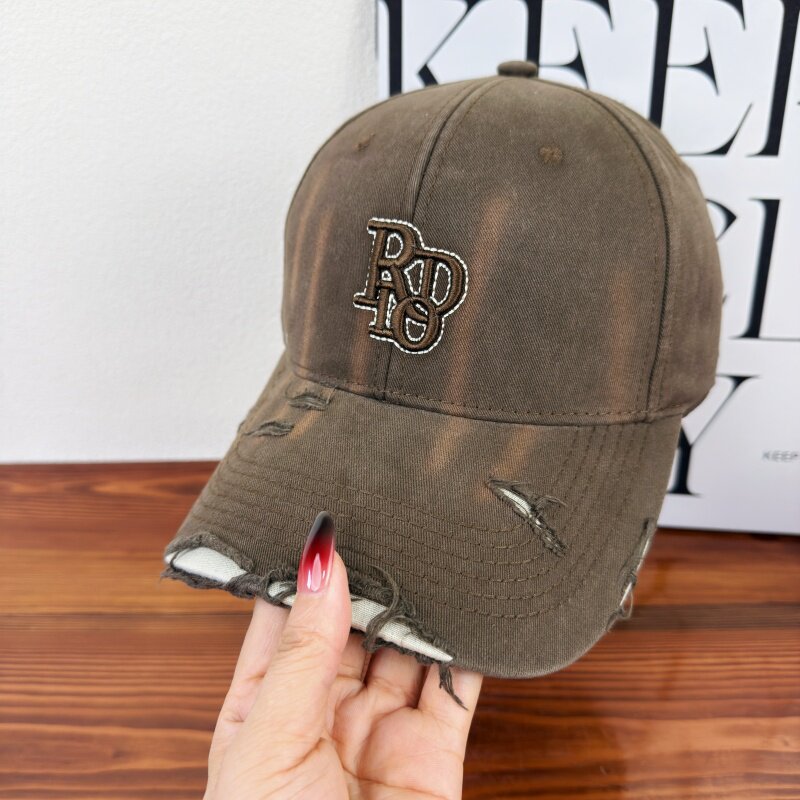 Women's Distressed Classic Cotton Baseball Cap Kalsten