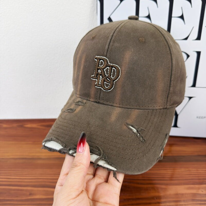 Women's Distressed Classic Cotton Baseball Cap Kalsten