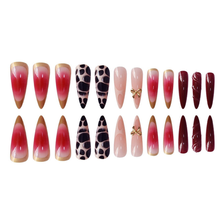 Artistic Stiletto Press-On Nail Set with Unique Accents Kalsten