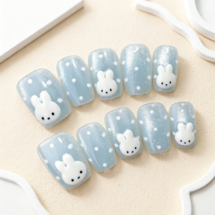Artificial nails with sweet bunny motif Kalsten