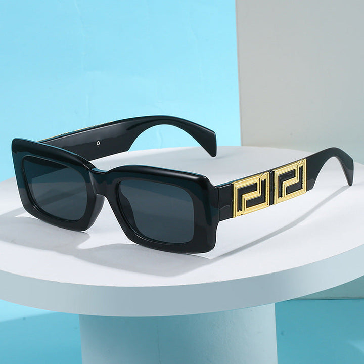 Women elegant square sunglasses with luxurious gold accent Kalsten