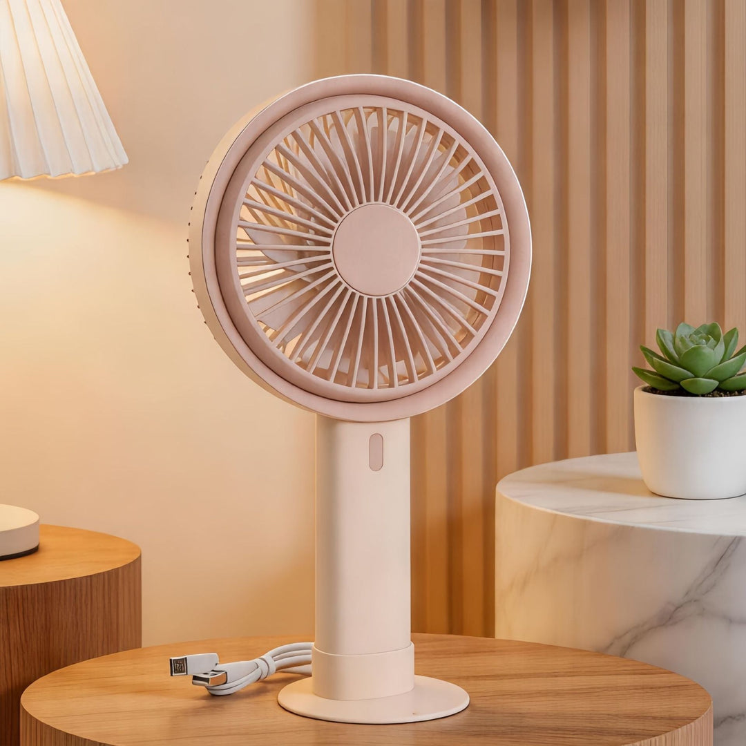 Women's Portable Table Fan with Integrated USB Charging Function Kalsten
